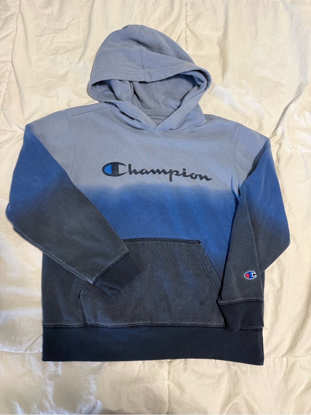 Champion kids Blue Ombre Crewneck Hoodie